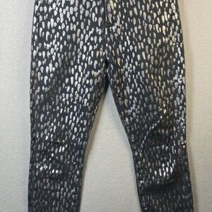 7‎ For All Mankind Jeans Womens Size 27 High Waist Skinny Unique Black & Silver